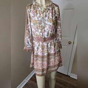 Love the label bohemian floral dress long sleeve